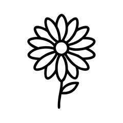 gerbera daisy flower icon design