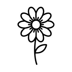 gerbera daisy flower icon design