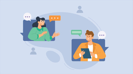 A globe surrounded by interconnected nodes and icons representing people, technology, and data flow. Ideal for global communication themes.