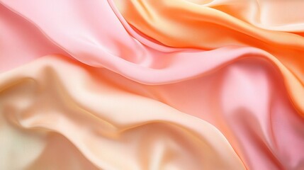 Fototapeta premium Soft Pastel Fabric in Abstract Fashion, Beige and Orange Tones