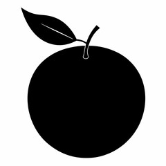 Clementine black silhouette vector