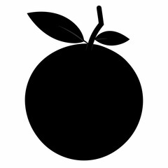 Clementine black silhouette vector