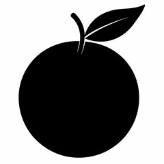 Clementine black silhouette vector
