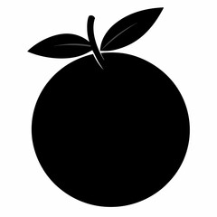 Clementine black silhouette vector