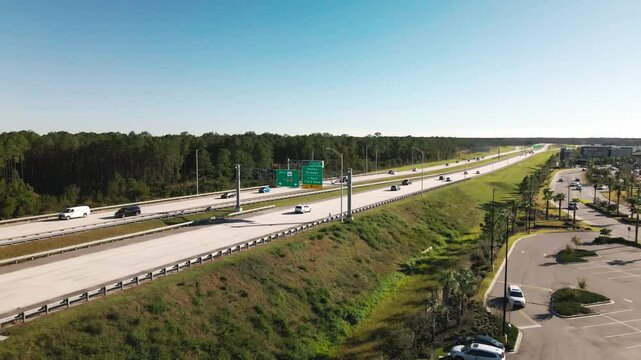 Drone View Rising Up at FL-9B at Peyton Parkway in Saint Johns Florida