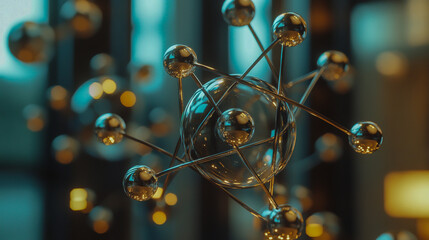 Obraz premium Advancements in atomic understanding inspire breakthroughs in materials, blending strength and elegance in modern home designs