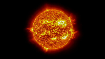 Fototapeta premium As a massive luminary, the sun offers light and heat, enabling the planets in its orbit to thrive.