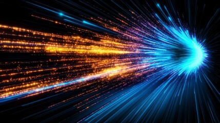 Abstract Light Trails Cosmic Energy Burst