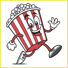 Cartoon Popcorn Illustration