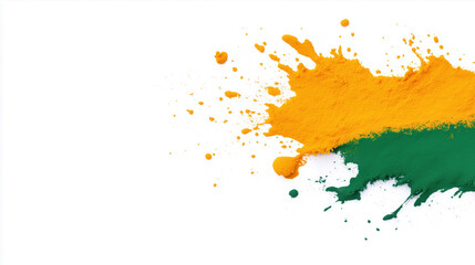 Colored Powder Explosion: Abstract Art on White