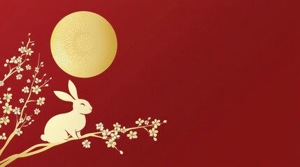 A fun Easter card design with a cartoon bunny rabbit illustration, golden stars, and holiday celebration decorations