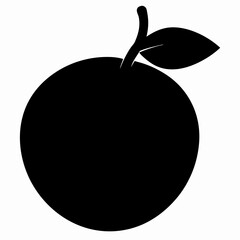 Guava black silhouette vector