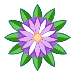 aster flower icon design