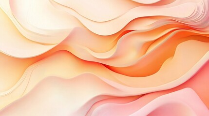 Obraz premium Modern Wavy Abstract Wallpaper with Fluid Lines and Soft Colors