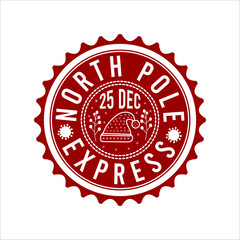North Pole 25 Dec Express Christmas Shirt Design
