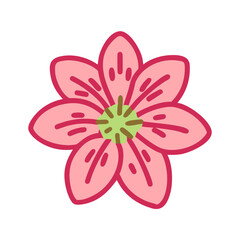 azalea flower icon design