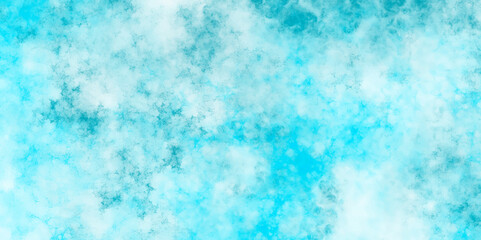 Abstract blue sky Watercolor background, Illustration, texture for design.Background with clouds on blue sky. Beautiful cloudscape with natural white tiny clouds,shiny and bright colorful background.	