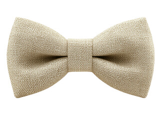 Elegant Linen Bow Tie in Neutral Tone Perfect for Formal Events and Fashion Accessories