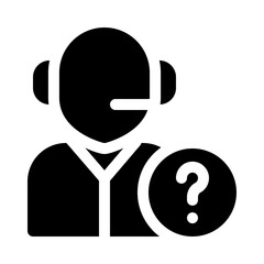 user help glyph icon