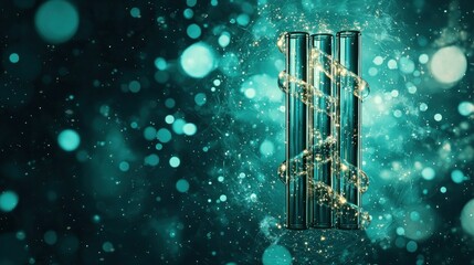 Experimenting with scientific tubes laboratory abstract visuals enigmatic atmosphere close-up view innovation