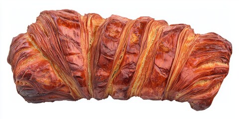 Bread artisan fluffy concept. Delicious croissant baking process artisan bakery food photography warm kitchen close-up culinary art