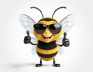 bee on a white