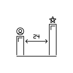 Outline Icon Progress Meter, shows how close we are to the target.