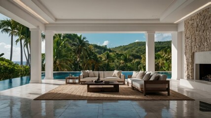 Fototapeta premium modern living room generative ai