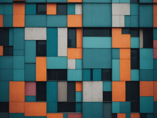 Closeup of Colorful Urban Wall Texture: Modern Geometric Pattern for Creative Design