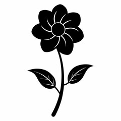 Flower Reverie black silhouette vector