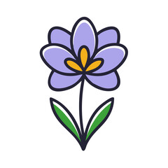 crocus flower icon design