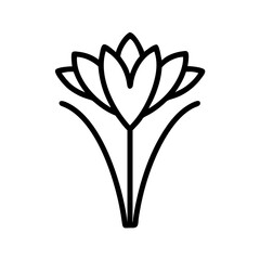 Obraz premium crocus flower icon design