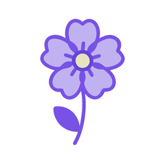 violet flower icon design