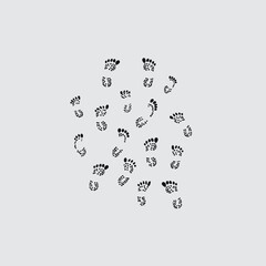 Foot Print Icon set vector