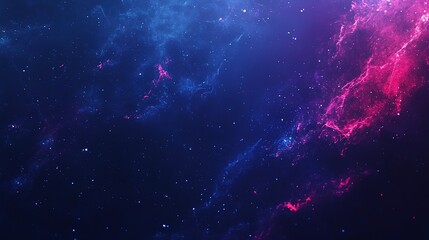 Dark Blue Abstract Background with Glowing Particles and Stars