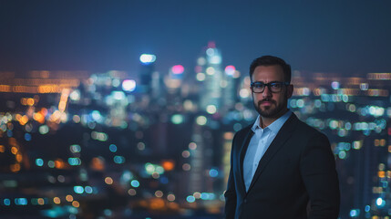 Fototapeta premium Smart digital city with connection cyber security network reciprocity over the cityscape . future smart wireless digital city and social media networking systems that connects people within the city