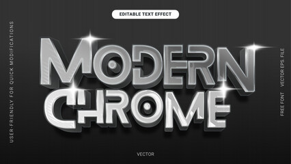 Modern Chrome Editable Text Effect