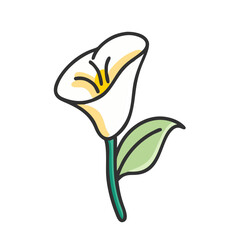 calla lily flower icon design