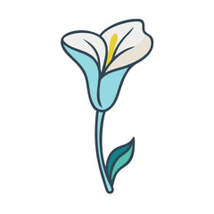 calla lily flower icon design