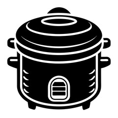 rice cooker silhouette vector illustration