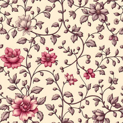 seamless pattern with flowers