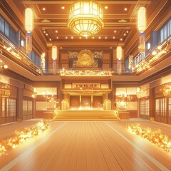 Obraz premium colorful background anime indoor for party