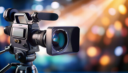 A professional video camera