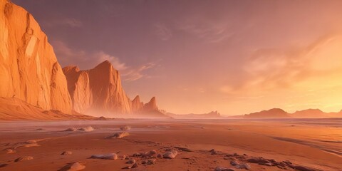 Naklejka premium Orange hue with soft pastel undertones and slight shimmering effect , orange, shimmer, gradient