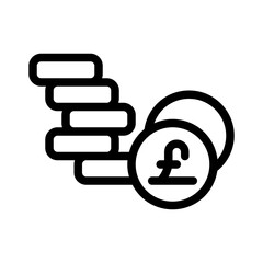 Coins line icon