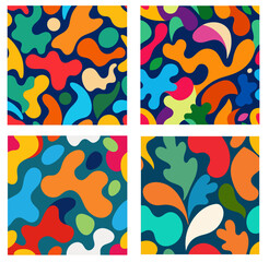 Colorful Organic Seamless Pattern Texture Vector