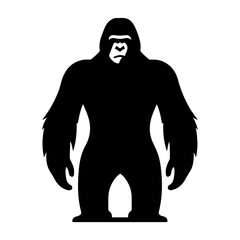 Obraz premium A Bold and Simple Vector Gorilla Icon Capturing the Essence of a Jungle Beast