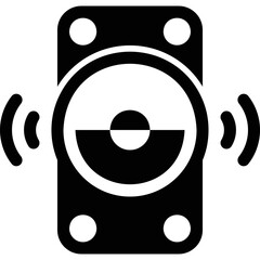 Simple vector icon music speaker