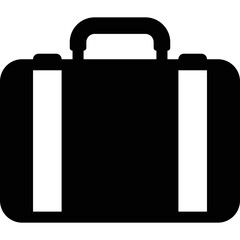 Briefcase simple vector icon