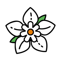 jasmine flower icon design